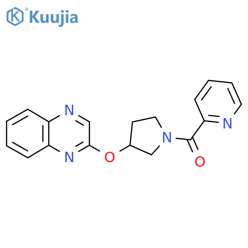 Pyridin-2-yl(3-(quinoxalin-2-yloxy)pyrrolidin-1-yl)methanone structure