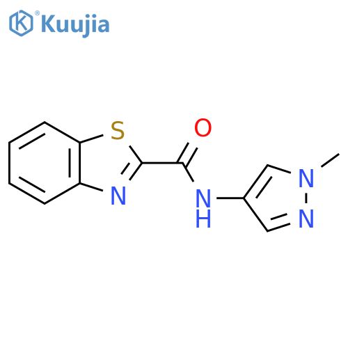 N-(1-methyl-1H-pyrazol-4-yl)-1,3-benzothiazole-2-carboxamide structure