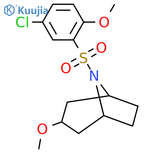 (1R,5S)-8-((5-chloro-2-methoxyphenyl)sulfonyl)-3-methoxy-8-azabicyclo[3.2.1]octane structure