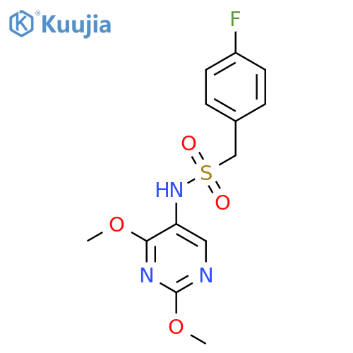N-(2,4-dimethoxypyrimidin-5-yl)-1-(4-fluorophenyl)methanesulfonamide structure