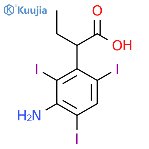 2-(3-amino-2,4,6-triiodophenyl)butanoic acid structure