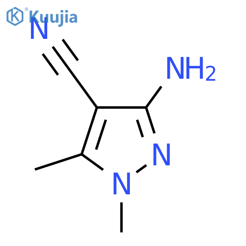 3-amino-1,5-dimethyl-1H-pyrazole-4-carbonitrile structure