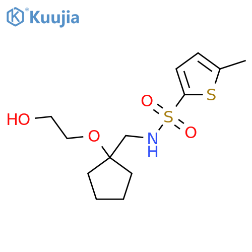 N-{1-(2-hydroxyethoxy)cyclopentylmethyl}-5-methylthiophene-2-sulfonamide structure