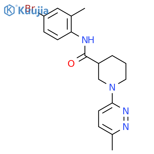 N-(4-bromo-2-methylphenyl)-1-(6-methylpyridazin-3-yl)piperidine-3-carboxamide structure