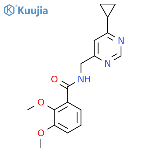 N-[(6-cyclopropylpyrimidin-4-yl)methyl]-2,3-dimethoxybenzamide structure