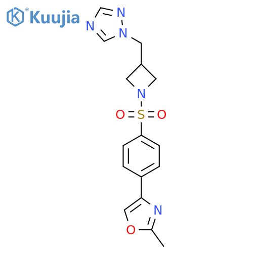 1-({1-[4-(2-methyl-1,3-oxazol-4-yl)benzenesulfonyl]azetidin-3-yl}methyl)-1H-1,2,4-triazole structure
