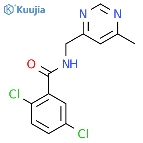 2,5-dichloro-N-[(6-methylpyrimidin-4-yl)methyl]benzamide structure