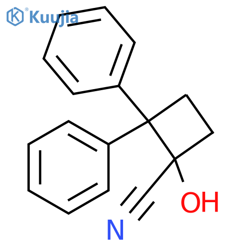 Cyclobutanecarbonitrile, 1-hydroxy-2,2-diphenyl- structure