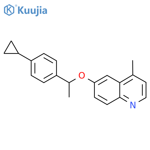 6-1-(4-cyclopropylphenyl)ethoxy-4-methylquinoline structure