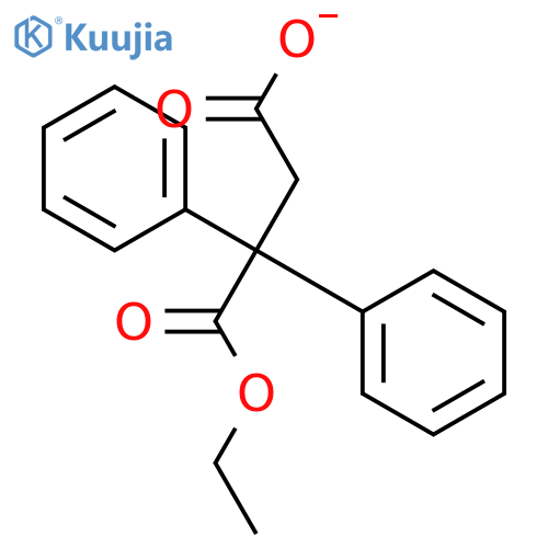 Butanedioic acid, 2,2-diphenyl-, 1-ethyl ester structure