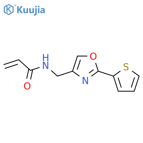N-[(2-Thiophen-2-yl-1,3-oxazol-4-yl)methyl]prop-2-enamide structure