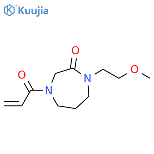 Hexahydro-1-(2-methoxyethyl)-4-(1-oxo-2-propen-1-yl)-2H-1,4-diazepin-2-one structure