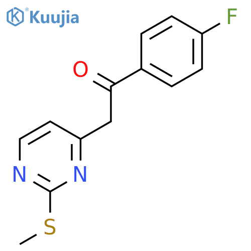 1-(4-Fluorophenyl)-2-2-(methylsulfanyl)pyrimidin-4-ylethan-1-one structure