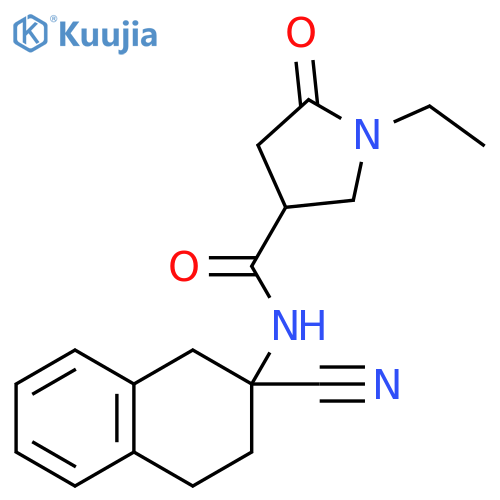 N-(2-Cyano-1,2,3,4-tetrahydro-2-naphthalenyl)-1-ethyl-5-oxo-3-pyrrolidinecarboxamide structure