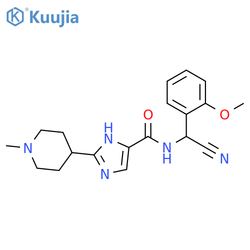 N-[Cyano(2-methoxyphenyl)methyl]-2-(1-methyl-4-piperidinyl)-1H-imidazole-5-carboxamide structure
