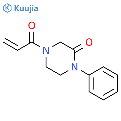 4-(1-Oxo-2-propen-1-yl)-1-phenyl-2-piperazinone structure