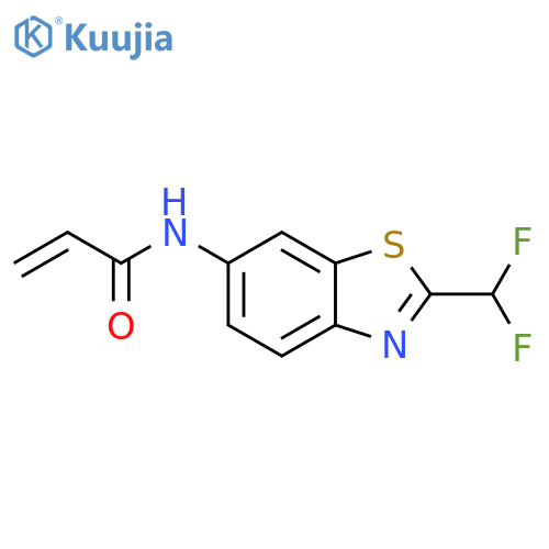 N-[2-(Difluoromethyl)-6-benzothiazolyl]-2-propenamide structure