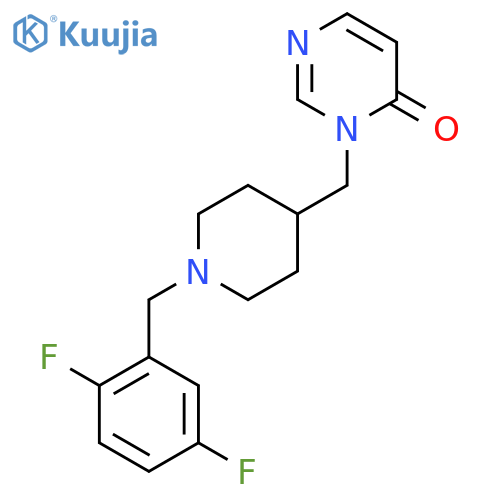 3-({1-(2,5-difluorophenyl)methylpiperidin-4-yl}methyl)-3,4-dihydropyrimidin-4-one structure