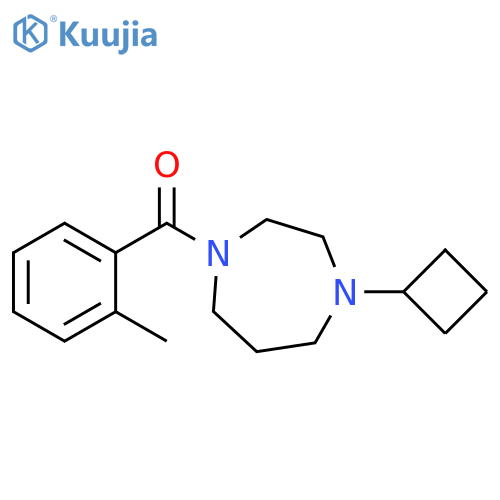 1-cyclobutyl-4-(2-methylbenzoyl)-1,4-diazepane structure