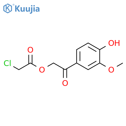 Acetic acid, 2-chloro-, 2-(4-hydroxy-3-methoxyphenyl)-2-oxoethyl ester structure