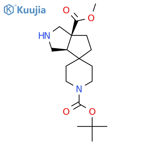 1'-TERT-BUTYL 6A-METHYL HEXAHYDRO-1H-SPIRO[CYCLOPENTA[C]PYRROLE-4,4'-PIPERIDINE]-1',6A-DICARBOXYLATE structure