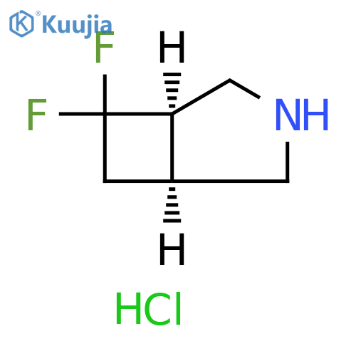 rel-(1R,5S)-6,6-Difluoro-3-azabicyclo[3.2.0]heptane hydrochloride structure