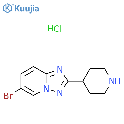 6-BROMO-2-(PIPERIDIN-4-YL)-[1,2,4]TRIAZOLO[1,5-A]PYRIDINE HCL structure