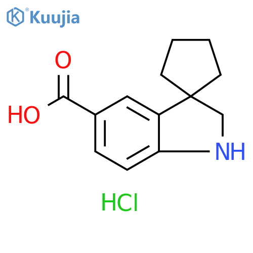 spiro[cyclopentane-1,3'-indoline]-5'-carboxylic acid hydrochloride structure