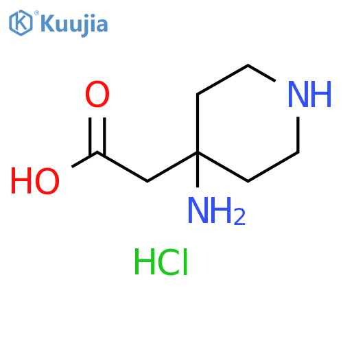 2-(4-Aminopiperidin-4-YL)aceticacidhcl structure