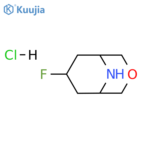 7-fluoro-3-oxa-9-azabicyclo[3.3.1]nonane hydrochloride structure