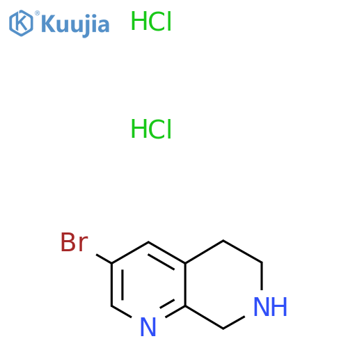 3-bromo-5,6,7,8-tetrahydro-1,7-naphthyridine;dihydrochloride structure