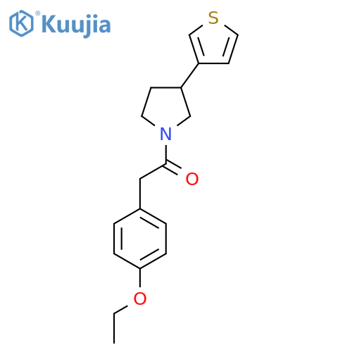 2-(4-ethoxyphenyl)-1-[3-(thiophen-3-yl)pyrrolidin-1-yl]ethan-1-one structure