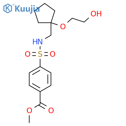 methyl 4-({1-(2-hydroxyethoxy)cyclopentylmethyl}sulfamoyl)benzoate structure