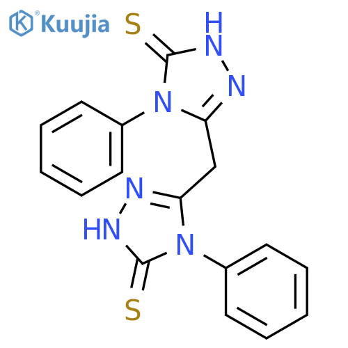 3H-1,2,4-Triazole-3-thione, 5,5'-methylenebis[2,4-dihydro-4-phenyl- structure