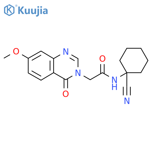n-(1-Cyanocyclohexyl)-2-(7-methoxy-4-oxo-3,4-dihydroquinazolin-3-yl)acetamide structure