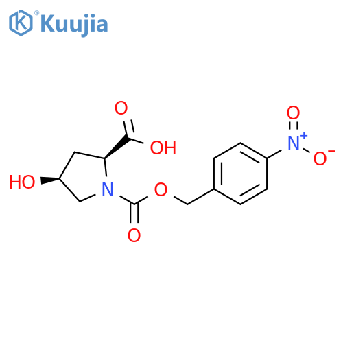 1,2-Pyrrolidinedicarboxylic acid, 4-hydroxy-, 1-[(4-nitrophenyl)methyl] ester, (2S,4S)- structure