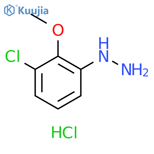 Hydrazine, (3-chloro-2-methoxyphenyl)-, hydrochloride (1:1) structure