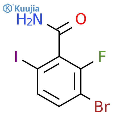 3-Bromo-2-fluoro-6-iodobenzamide structure
