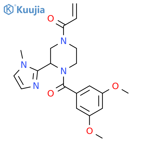 1-[4-(3,5-dimethoxybenzoyl)-3-(1-methyl-1H-imidazol-2-yl)piperazin-1-yl]prop-2-en-1-one structure