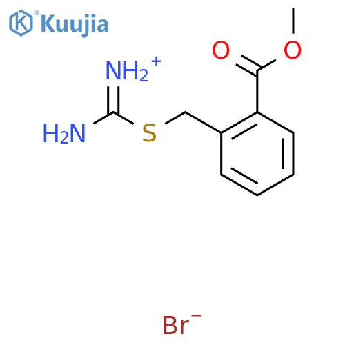Amino{2-(methoxycarbonyl)benzylsulfanyl}methaniminium bromide structure