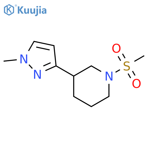 1-methanesulfonyl-3-(1-methyl-1H-pyrazol-3-yl)piperidine structure