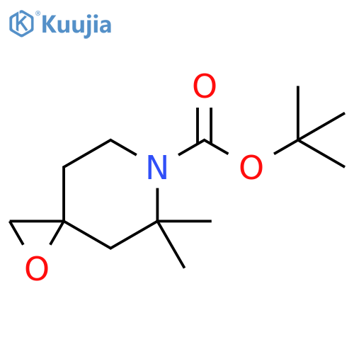 tert-butyl 5,5-dimethyl-1-oxa-6-azaspiro[2.5]octane-6-carboxylate structure