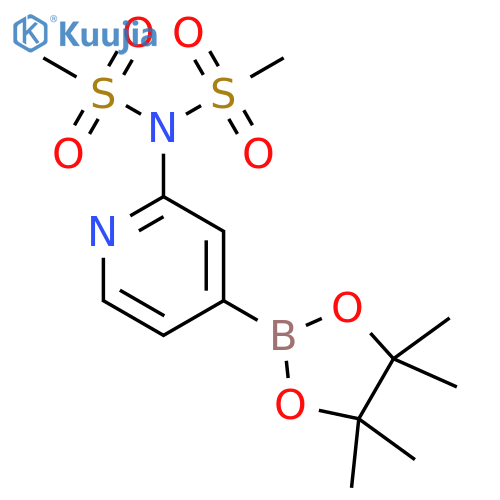 N-methylsulfonyl-N-[4-(4,4,5,5-tetramethyl-1,3,2-dioxaborolan-2-yl)-2-pyridyl]methanesulfonamide structure