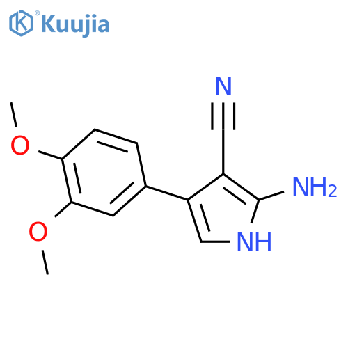 1H-Pyrrole-3-carbonitrile,2-amino-4-(3,4-dimethoxyphenyl)- structure
