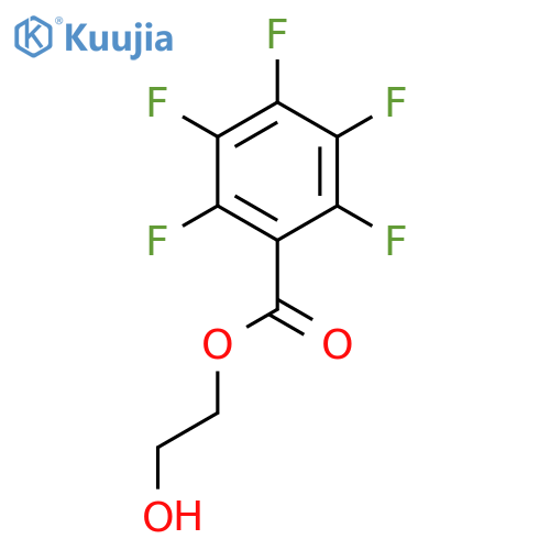 Benzoic acid, pentafluoro-, 2-hydroxyethyl ester structure