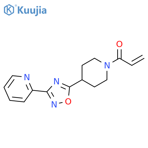 1-[4-[3-(2-Pyridinyl)-1,2,4-oxadiazol-5-yl]-1-piperidinyl]-2-propen-1-one structure
