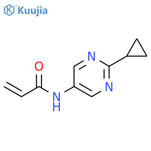 N-(2-cyclopropylpyrimidin-5-yl)prop-2-enamide structure