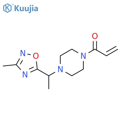 1-[4-[1-(3-Methyl-1,2,4-oxadiazol-5-yl)ethyl]-1-piperazinyl]-2-propen-1-one structure