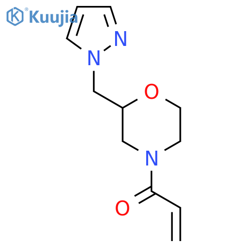 1-[2-(Pyrazol-1-ylmethyl)morpholin-4-yl]prop-2-en-1-one structure