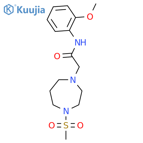 2-(4-methanesulfonyl-1,4-diazepan-1-yl)-N-(2-methoxyphenyl)acetamide structure